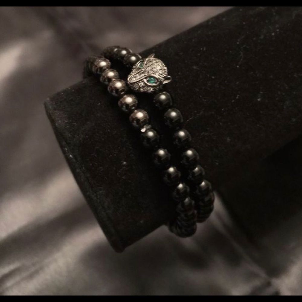 Men/Woman Panther Head Bracelet - Picture 2 of 3